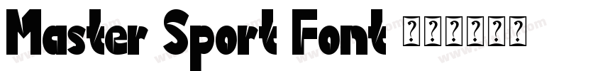 Master Sport Font 英文字体转换